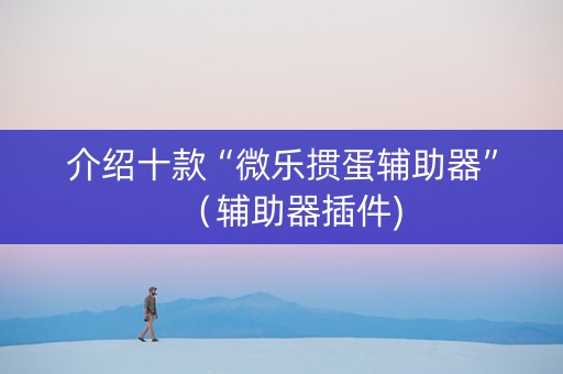介绍十款“微乐掼蛋辅助器”（辅助器插件)