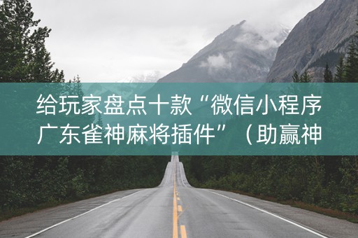 给玩家盘点十款“微信小程序广东雀神麻将插件”（助赢神器购买)
