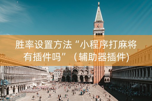 胜率设置方法“小程序打麻将有插件吗”（辅助器插件)