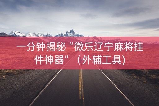一分钟揭秘“微乐辽宁麻将挂件神器”（外辅工具)