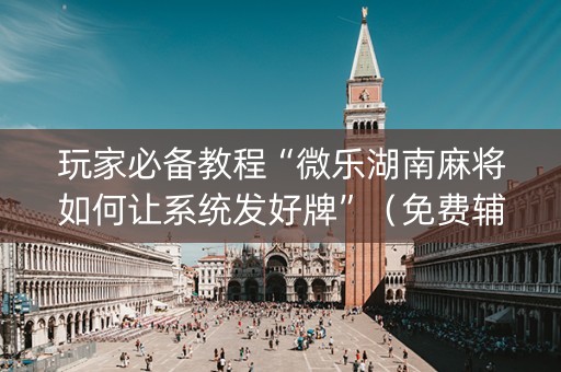玩家必备教程“微乐湖南麻将如何让系统发好牌”（免费辅助)
