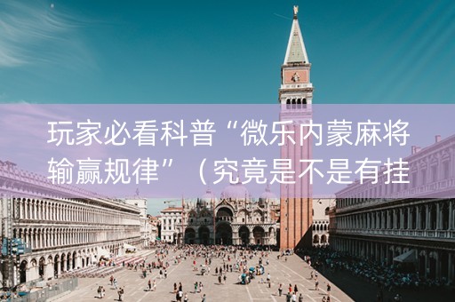 玩家必看科普“微乐内蒙麻将输赢规律”（究竟是不是有挂)
