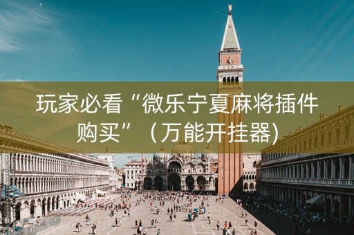玩家必看“微乐宁夏麻将插件购买”（万能开挂器)