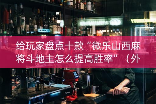 给玩家盘点十款“微乐山西麻将斗地主怎么提高胜率”（外辅工具)