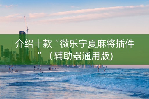 介绍十款“微乐宁夏麻将插件”（辅助器通用版)