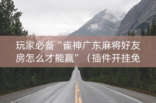 玩家必备“雀神广东麻将好友房怎么才能赢”（插件开挂免费AI)