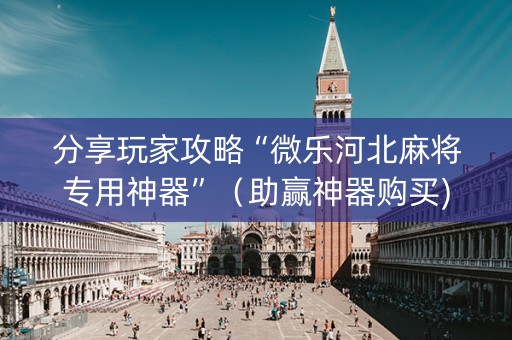 分享玩家攻略“微乐河北麻将专用神器”（助赢神器购买)
