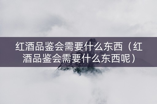 红酒品鉴会需要什么东西（红酒品鉴会需要什么东西呢）