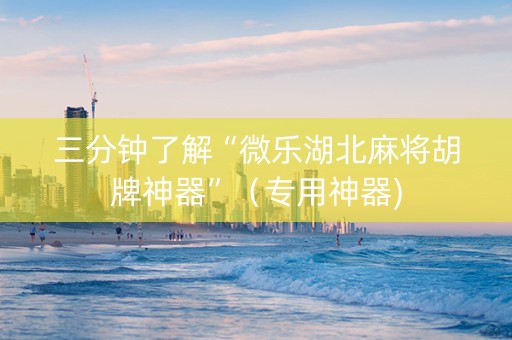 三分钟了解“微乐湖北麻将胡牌神器”（专用神器)