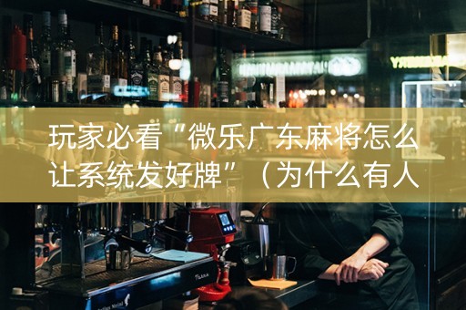 玩家必看“微乐广东麻将怎么让系统发好牌”（为什么有人一直赢)