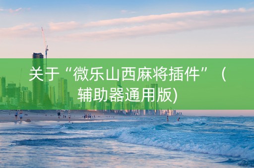关于“微乐山西麻将插件”（辅助器通用版)