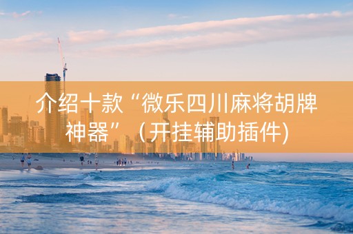 介绍十款“微乐四川麻将胡牌神器”（开挂辅助插件)