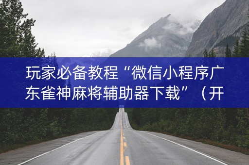 玩家必备教程“微信小程序广东雀神麻将辅助器下载”（开挂神器下载)