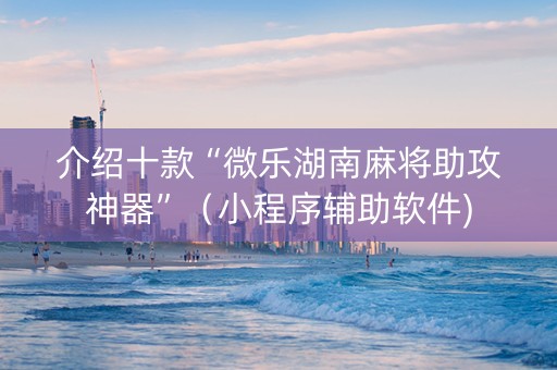 介绍十款“微乐湖南麻将助攻神器”（小程序辅助软件)