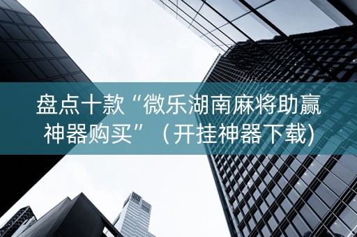 盘点十款“微乐湖南麻将助赢神器购买”（开挂神器下载)