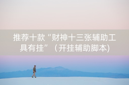 推荐十款“财神十三张辅助工具有挂”（开挂辅助脚本)