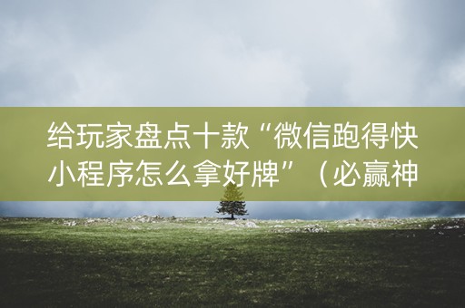 给玩家盘点十款“微信跑得快小程序怎么拿好牌”（必赢神器辅助器)