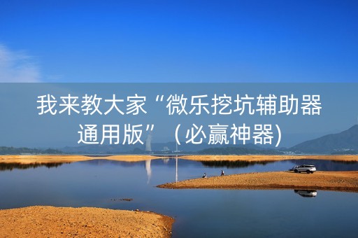 我来教大家“微乐挖坑辅助器通用版”（必赢神器)