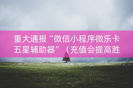 重大通报“微信小程序微乐卡五星辅助器”（充值会提高胜率么)