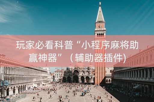 玩家必看科普“小程序麻将助赢神器”（辅助器插件)