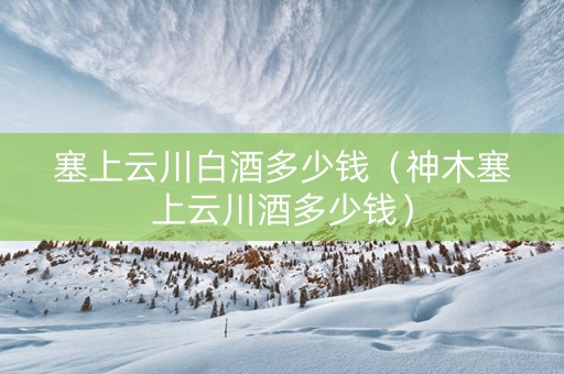 塞上云川白酒多少钱（神木塞上云川酒多少钱）