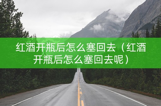 红酒开瓶后怎么塞回去（红酒开瓶后怎么塞回去呢）