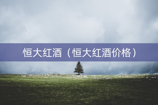 恒大红酒（恒大红酒价格）