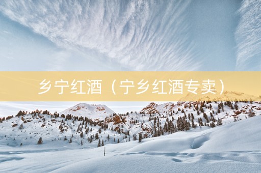 乡宁红酒（宁乡红酒专卖）
