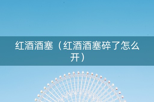 红酒酒塞（红酒酒塞碎了怎么开）