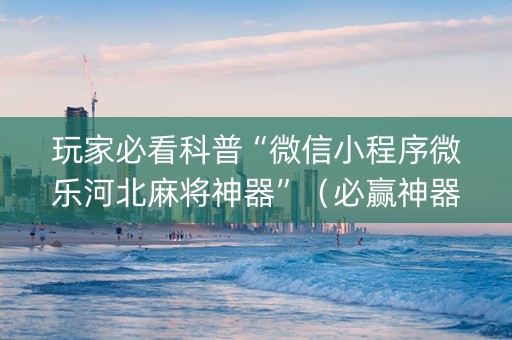 玩家必看科普“微信小程序微乐河北麻将神器”（必赢神器免费安装)