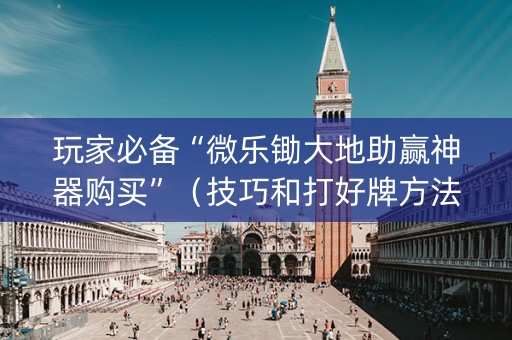 玩家必备“微乐锄大地助赢神器购买”（技巧和打好牌方法)
