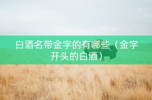 白酒名带金字的有哪些（金字开头的白酒）