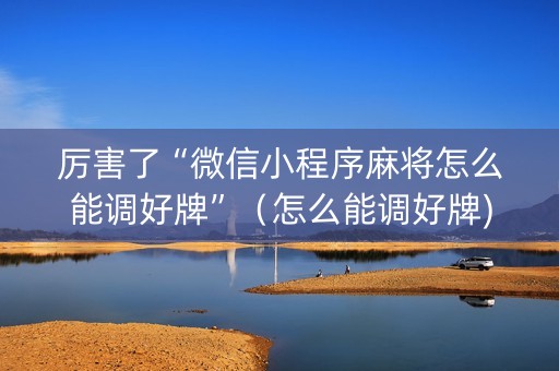 厉害了“微信小程序麻将怎么能调好牌”（怎么能调好牌)