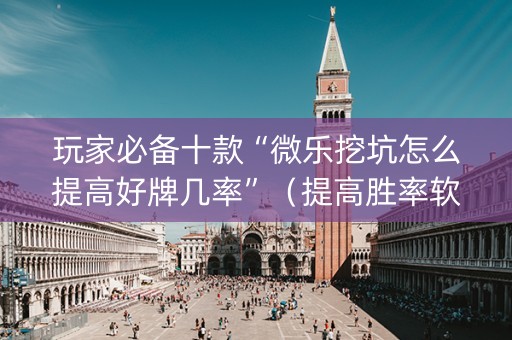 玩家必备十款“微乐挖坑怎么提高好牌几率”（提高胜率软件)