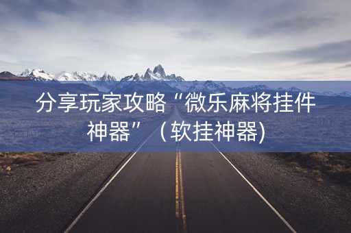 分享玩家攻略“微乐麻将挂件神器”（软挂神器)