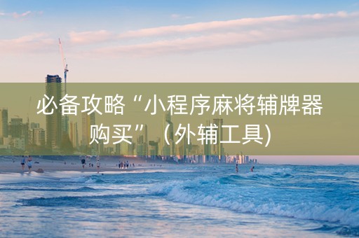 必备攻略“小程序麻将辅牌器购买”（外辅工具)