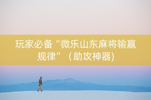 玩家必备“微乐山东麻将输赢规律”（助攻神器)