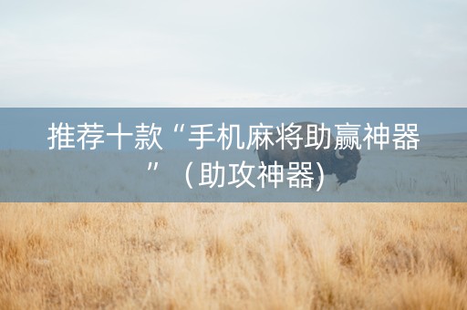 推荐十款“手机麻将助赢神器”（助攻神器)