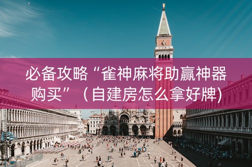 必备攻略“雀神麻将助赢神器购买”（自建房怎么拿好牌)