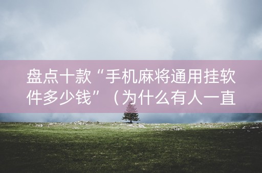盘点十款“手机麻将通用挂软件多少钱”（为什么有人一直赢)