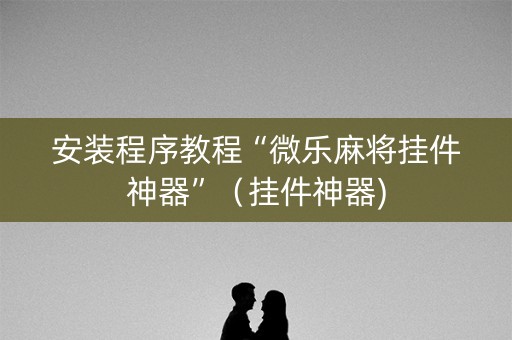 安装程序教程“微乐麻将挂件神器”（挂件神器)