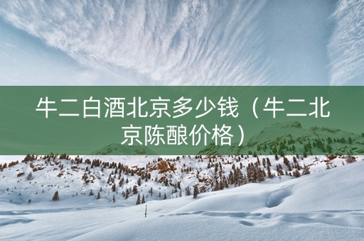 牛二白酒北京多少钱（牛二北京陈酿价格）