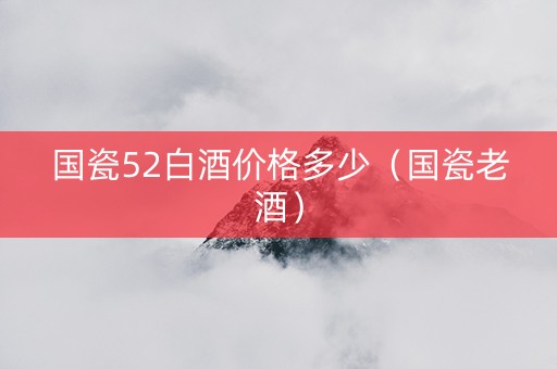 国瓷52白酒价格多少（国瓷老酒）