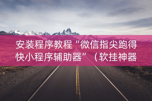 安装程序教程“微信指尖跑得快小程序辅助器”（软挂神器)