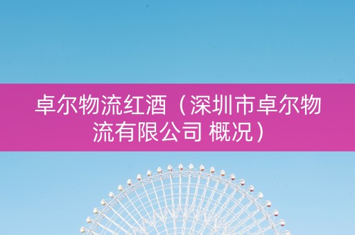 卓尔物流红酒（深圳市卓尔物流有限公司 概况）