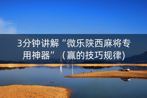 3分钟讲解“微乐陕西麻将专用神器”（赢的技巧规律)
