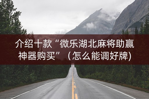 介绍十款“微乐湖北麻将助赢神器购买”（怎么能调好牌)