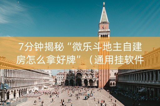 7分钟揭秘“微乐斗地主自建房怎么拿好牌”（通用挂软件多少钱)