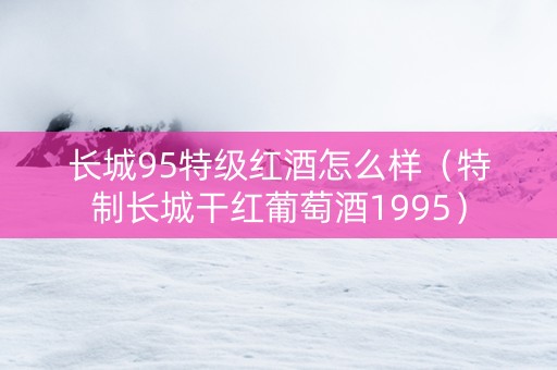 长城95特级红酒怎么样（特制长城干红葡萄酒1995）