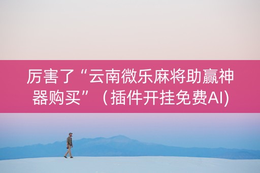厉害了“云南微乐麻将助赢神器购买”（插件开挂免费AI)